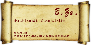 Bethlendi Zseraldin névjegykártya